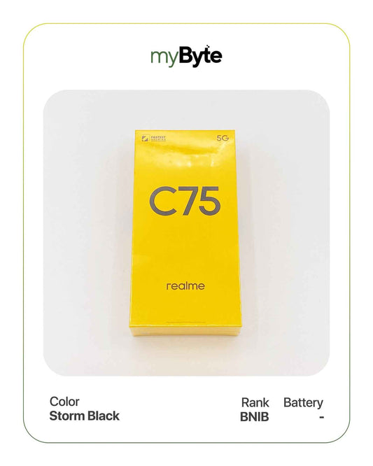Realme C75 5G 256GB Silent Camera (Dual SIM) Storm Black SIM Free myByte International
