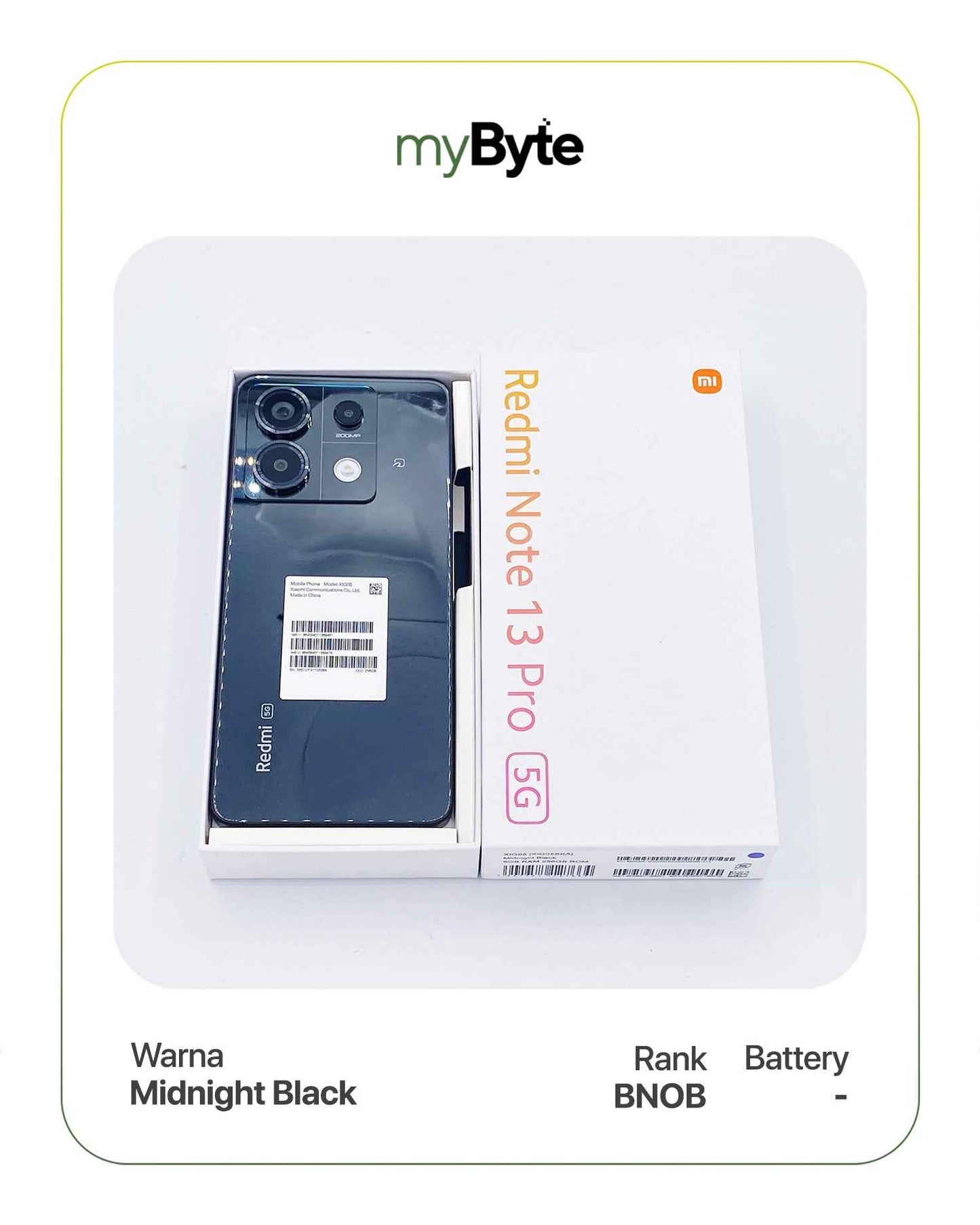 Redmi Note 13 Pro 5G 256GB (SIM Free) Midnight Black SIM Free myByte International