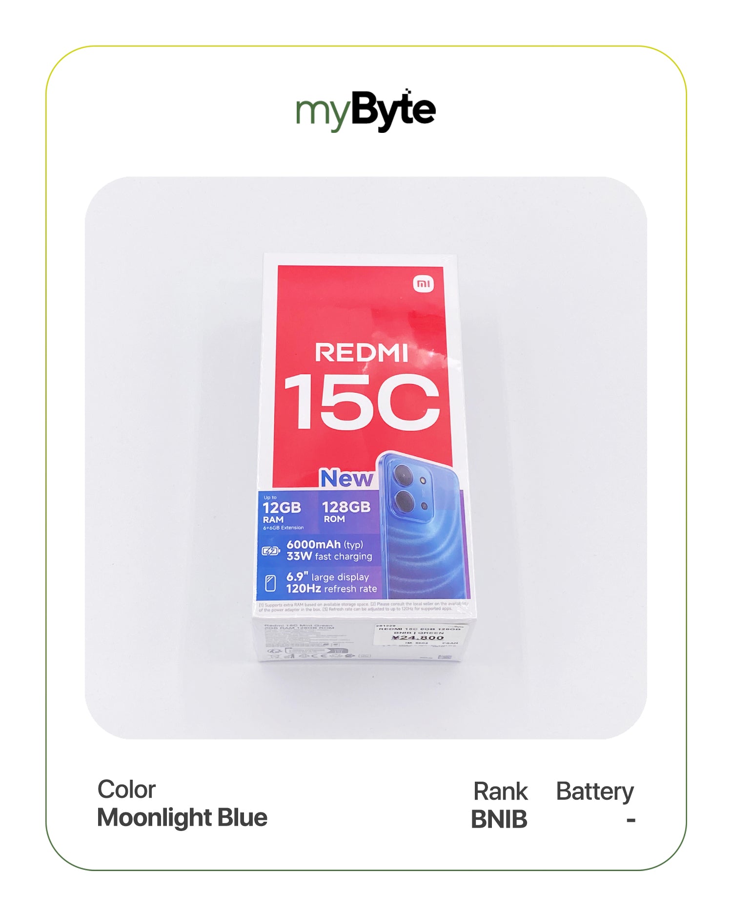 Redmi 15C 128GB (SIM Free) Moonlight Blue SIM Free myByte International