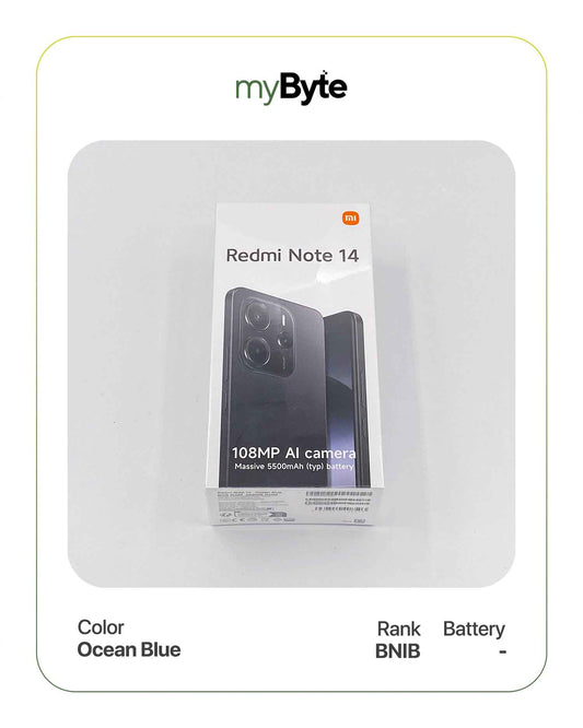 Redmi Note 14 128GB Silent Camera (Dual SIM) Ocean Blue SIM Free myByte International