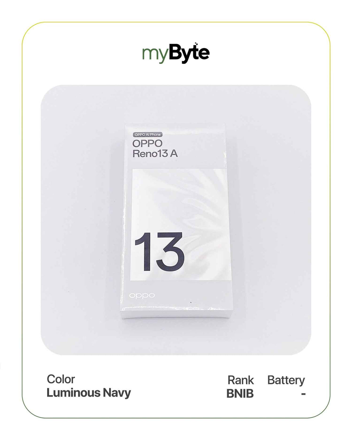 OPPO Reno13 A 128GB (SIM Free) Luminous Navy SIM Free myByte International