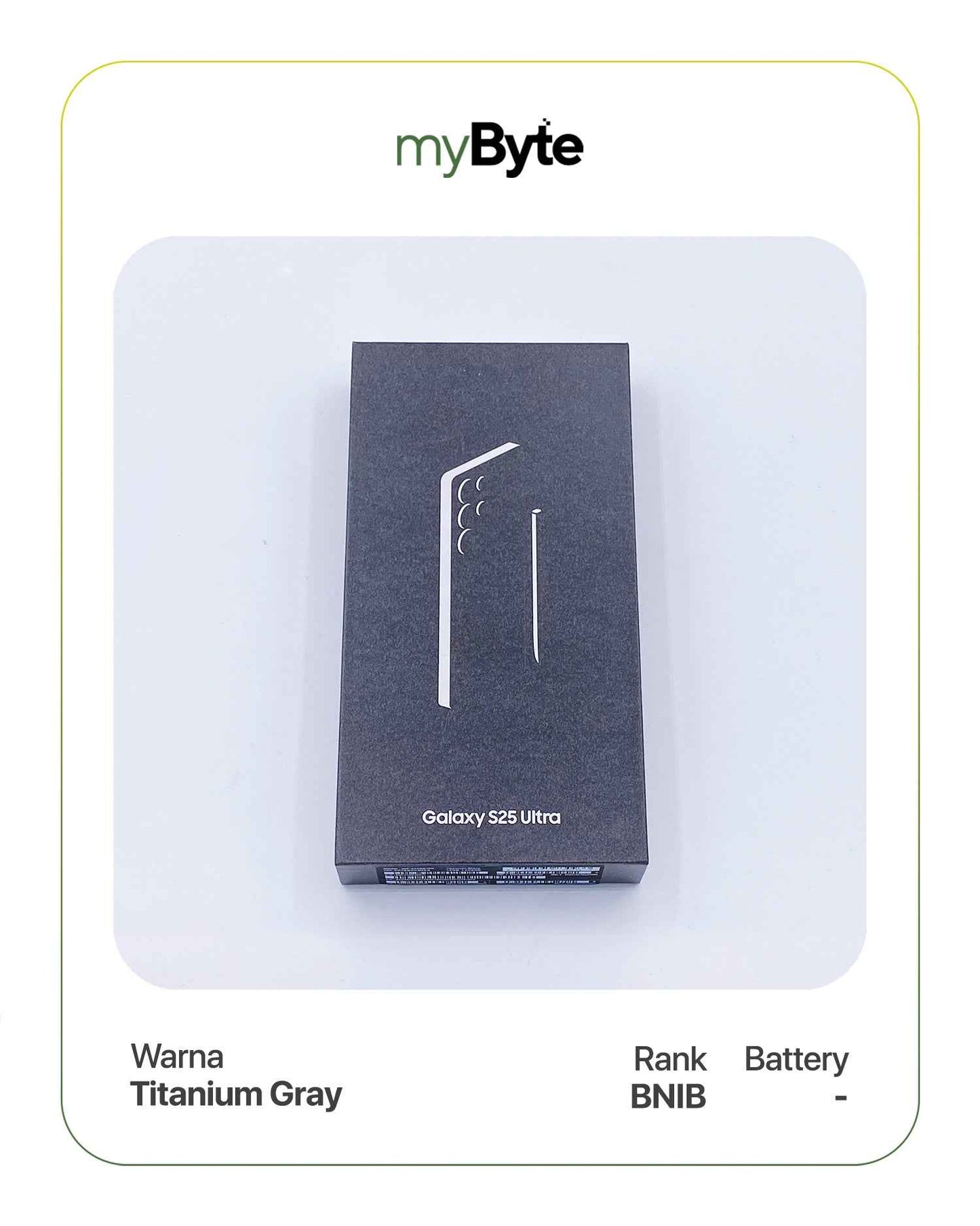 Samsung Galaxy S25 Ultra 5G 256GB Titanium Gray myByte International