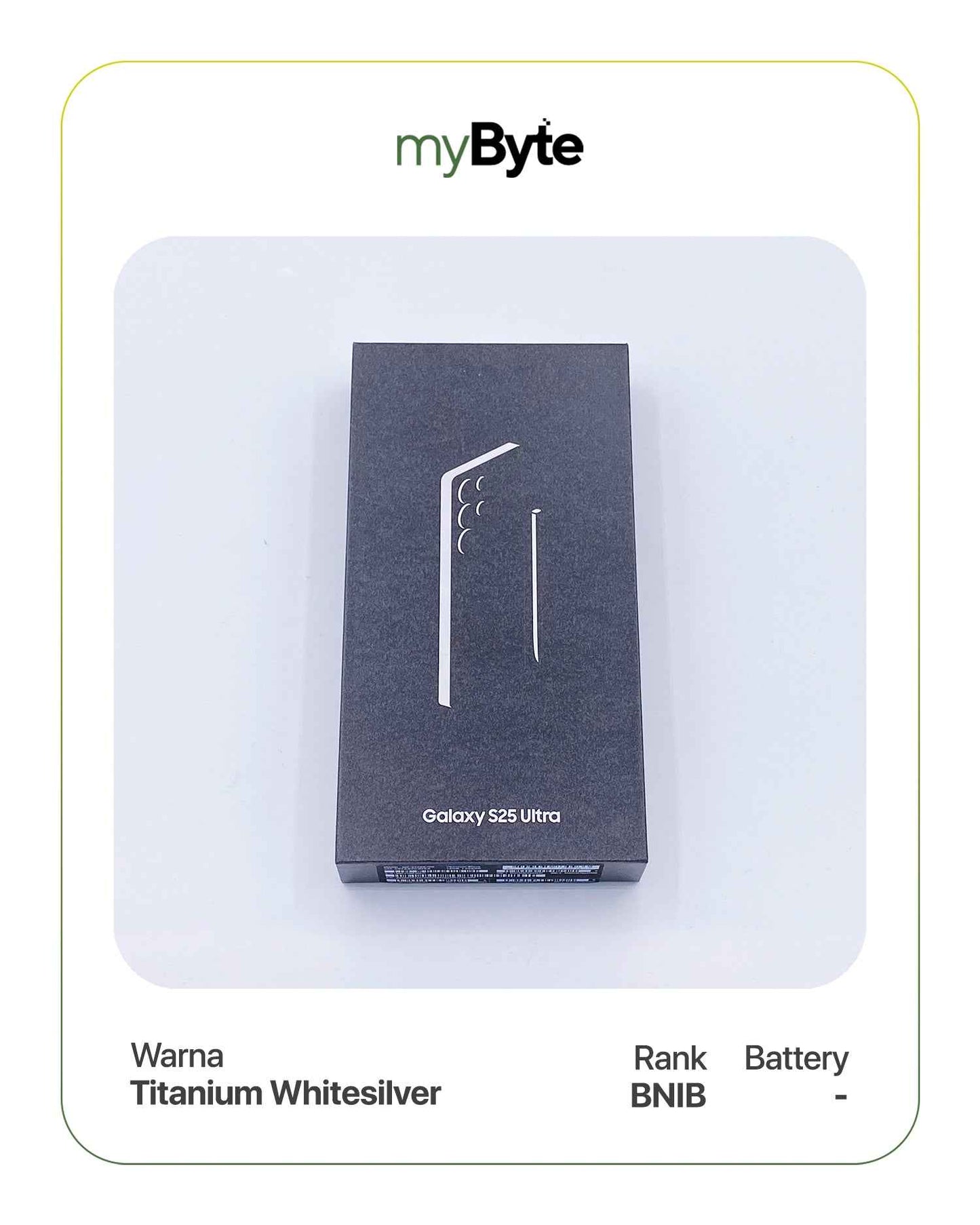 Samsung Galaxy S25 Ultra 5G 256GB Titanium Whitesilver myByte International