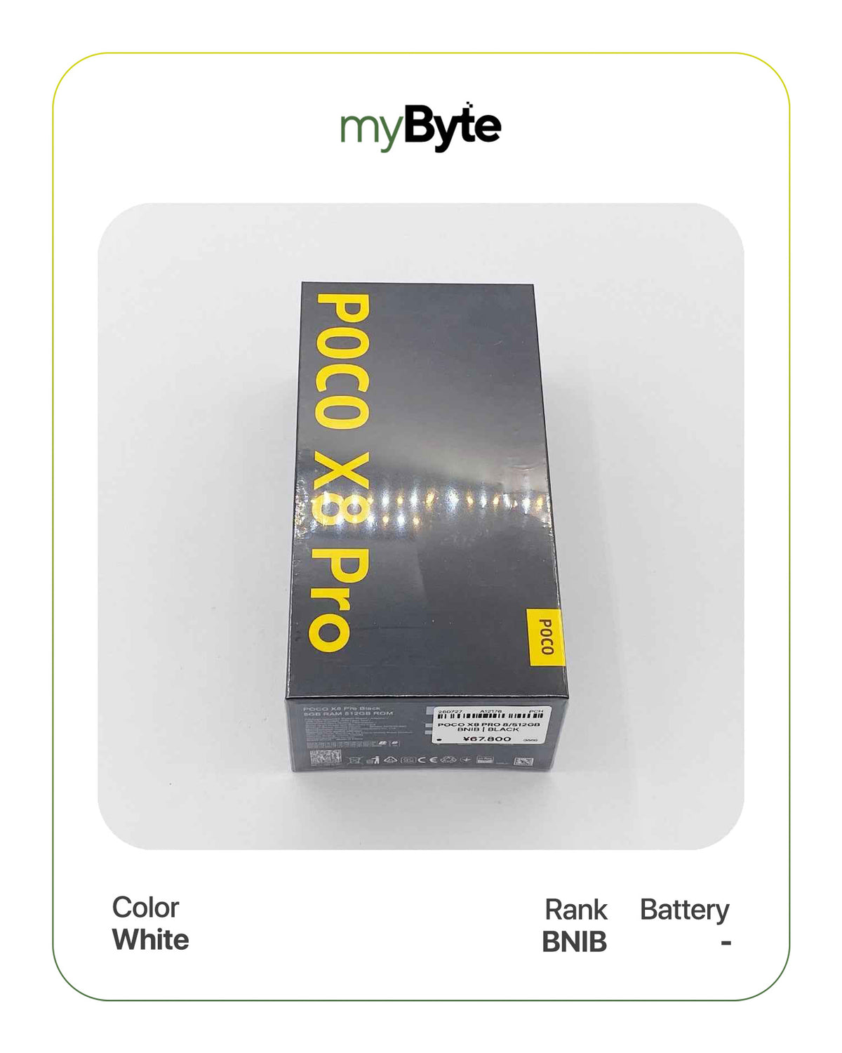 POCO X8 Pro 512GB (SIM Free) White SIM Free myByte International